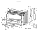FREEZER DOOR Diagram and Parts List for TBX18MAXCRWW  General Electric Refrigerator
