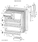 FRESH FOOD DOOR Diagram and Parts List for TBX21NIXARWW  General Electric Refrigerator