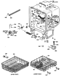 Section Diagram and Parts List for GSD4230X66WW  General Electric Dishwasher