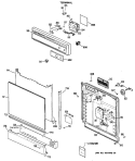 Section Diagram and Parts List for LUD3100X66WB  General Electric Dishwasher