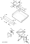 Section Diagram and Parts List for JGBS21EV2WH  General Electric Range