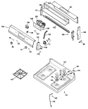 Section Diagram and Parts List for JGBP27GEV1WH  General Electric Range