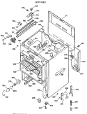 BODY PARTS Diagram and Parts List for JBP24G*R2  General Electric Range