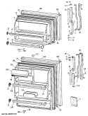 Section Diagram and Parts List for TBE16DATJRWH  General Electric Refrigerator