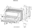 FREEZER DOOR Diagram and Parts List for TBX19JATCRWW  General Electric Refrigerator