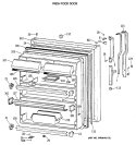 FRESH FOOD DOOR Diagram and Parts List for TBX19JATCRWW  General Electric Refrigerator