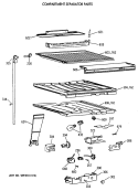 COMPARTMENT SEPARATOR PARTS Diagram and Parts List for TBX19JATCRWW  General Electric Refrigerator