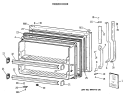 FREEZER DOOR Diagram and Parts List for TBX18DAXERWW  General Electric Refrigerator