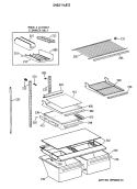 SHELF PARTS Diagram and Parts List for TBX18DAXERWW  General Electric Refrigerator