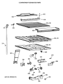 COMPARTMENT SEPARATOR PARTS Diagram and Parts List for TBX18DAXERWW  General Electric Refrigerator