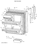 FRESH FOOD DOOR Diagram and Parts List for TBX18JIXERAA  General Electric Refrigerator