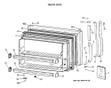 FREEZER DOOR Diagram and Parts List for TBX18MAXERAA  General Electric Refrigerator