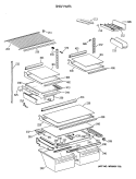 Part Location Diagram of WR38X2123 GE REFLECTOR GLASS SHELF