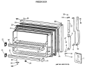 FREEZER DOOR Diagram and Parts List for TBX21MAXDRAA  General Electric Refrigerator