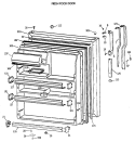 FRESH FOOD DOOR Diagram and Parts List for TBX21MAXDRAA  General Electric Refrigerator