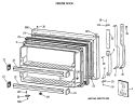 FREEZER DOOR Diagram and Parts List for TBX21NIXDRAA  General Electric Refrigerator