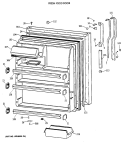 FRESH FOOD DOOR Diagram and Parts List for TBX21NIXDRAA  General Electric Refrigerator