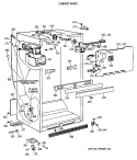 CABINET PARTS Diagram and Parts List for TBX21NIXDRAA  General Electric Refrigerator