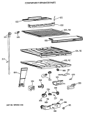 COMPARTMENT SEPARATOR PARTS Diagram and Parts List for TBX21NIXDRAA  General Electric Refrigerator