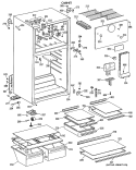 CABINET Diagram and Parts List for TBE18NATMRAD  General Electric Refrigerator