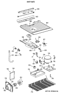 UNIT PARTS Diagram and Parts List for TBE18NATMRAD  General Electric Refrigerator