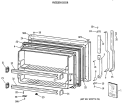 FREEZER DOOR Diagram and Parts List for TBH18JAXERWW  General Electric Refrigerator