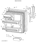 FRESH FOOD DOOR Diagram and Parts List for TBH18JAXERWW  General Electric Refrigerator