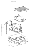 SHELF PARTS Diagram and Parts List for TBH18JAXERWW  General Electric Refrigerator
