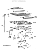 COMPARTMENT SEPARATOR PARTS Diagram and Parts List for TBH18JAXERWW  General Electric Refrigerator