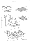 SHELF PARTS Diagram and Parts List for TBX19DAXARWW  General Electric Refrigerator