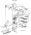 FREEZER SECTION Diagram and Parts List for TFG22JAXAWW  General Electric Refrigerator