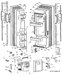 Section Diagram and Parts List for TFG22JRXAWW  General Electric Refrigerator
