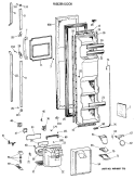 FREEZER DOOR Diagram and Parts List for TFG22PRXAWW  General Electric Refrigerator