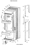 FRESH FOOD DOOR Diagram and Parts List for TFG22PRXAWW  General Electric Refrigerator