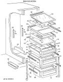 FRESH FOOD SECTION Diagram and Parts List for TFG24PRXABB  General Electric Refrigerator