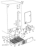 Section Diagram and Parts List for TFG24ZFXAWH  General Electric Refrigerator