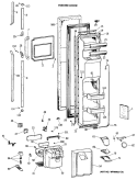 FREEZER DOOR Diagram and Parts List for TFG27PRXAWW  General Electric Refrigerator