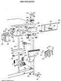 FRESH FOOD SECTION Diagram and Parts List for TFG27PRXAWW  General Electric Refrigerator