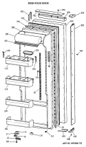 FRESH FOOD DOOR Diagram and Parts List for TPX21BRXAAA  General Electric Refrigerator