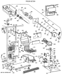 FREEZER SECTION Diagram and Parts List for TFH27PRTBAA  General Electric Refrigerator