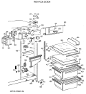 FRESH FOOD SECTION Diagram and Parts List for TFK20JAXAAA  General Electric Refrigerator