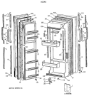 DOORS Diagram and Parts List for TFK22JAXAAA  General Electric Refrigerator