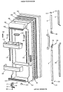 FRESH FOOD DOOR Diagram and Parts List for TFK24PRXAAA  General Electric Refrigerator