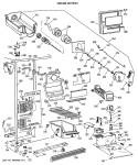 FREEZER SECTION Diagram and Parts List for TFK24ZFXAAA  General Electric Refrigerator