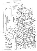 FRESH FOOD SHELVES Diagram and Parts List for TFK27PFXABB  General Electric Refrigerator