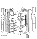 Part Location Diagram of WR17X4004 GE FRONT DOOR SHELF