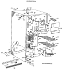 FREEZER SECTION Diagram and Parts List for TFT20JAXAWW  General Electric Refrigerator