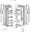 DOORS Diagram and Parts List for TFT22JAXAWW  General Electric Refrigerator