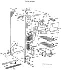 FREEZER SECTION Diagram and Parts List for TFT22JAXAWW  General Electric Refrigerator