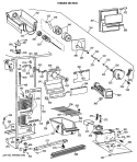 FREEZER SECTION Diagram and Parts List for TFT24JWXAWW  General Electric Refrigerator